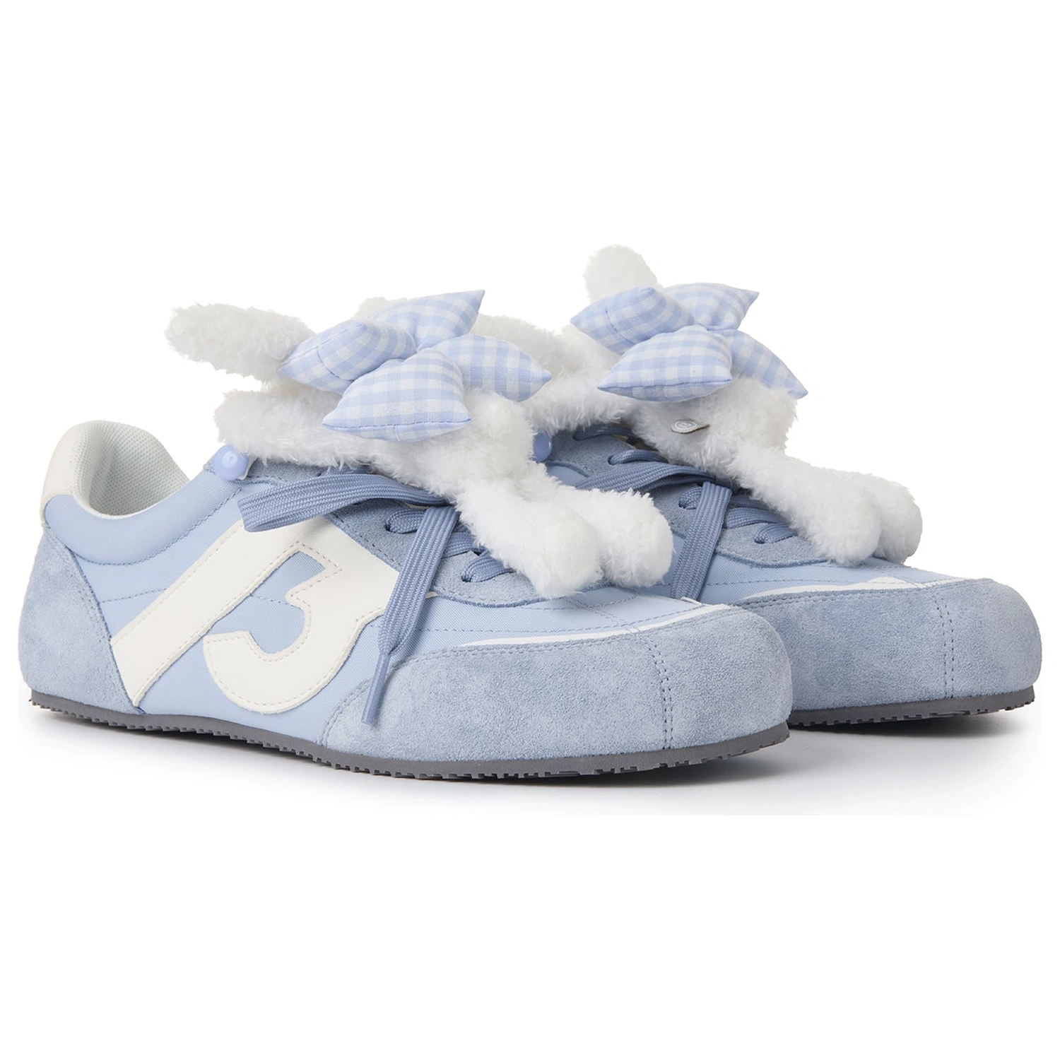 13DE MARZO Bear Plush Sneakers Blue