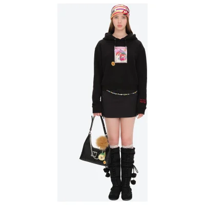 13DE MARZO Lollipop Chain Underarm Bag Black