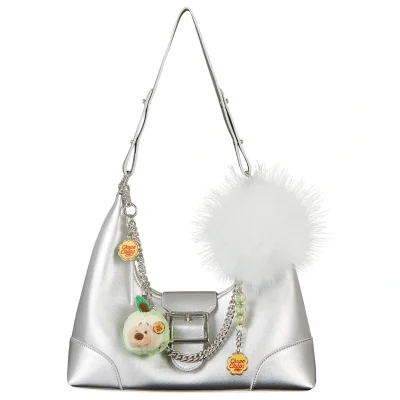 13DE MARZO Lollipop Chain Underarm Bag Silver