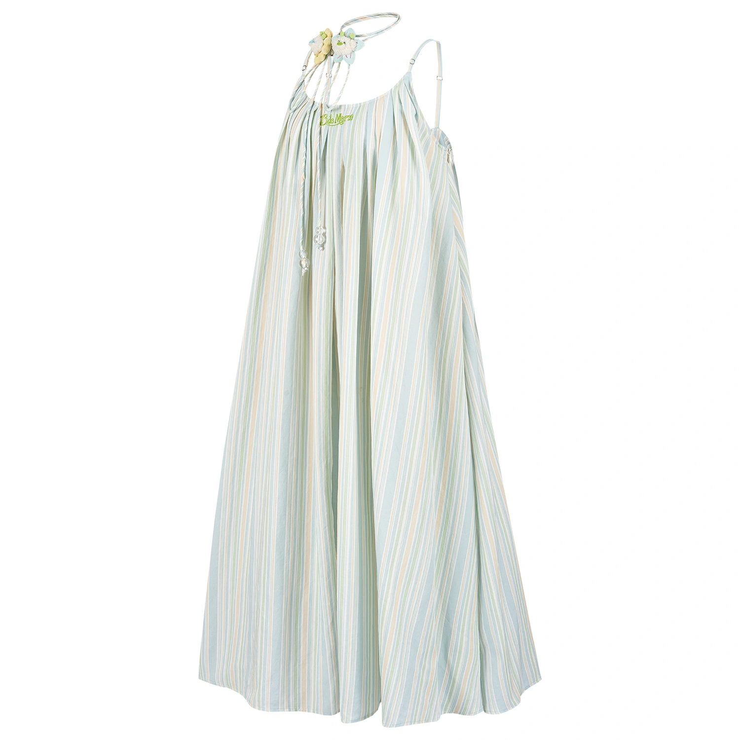 13DE MARZO Floral Bear Slip Dress fabric detail