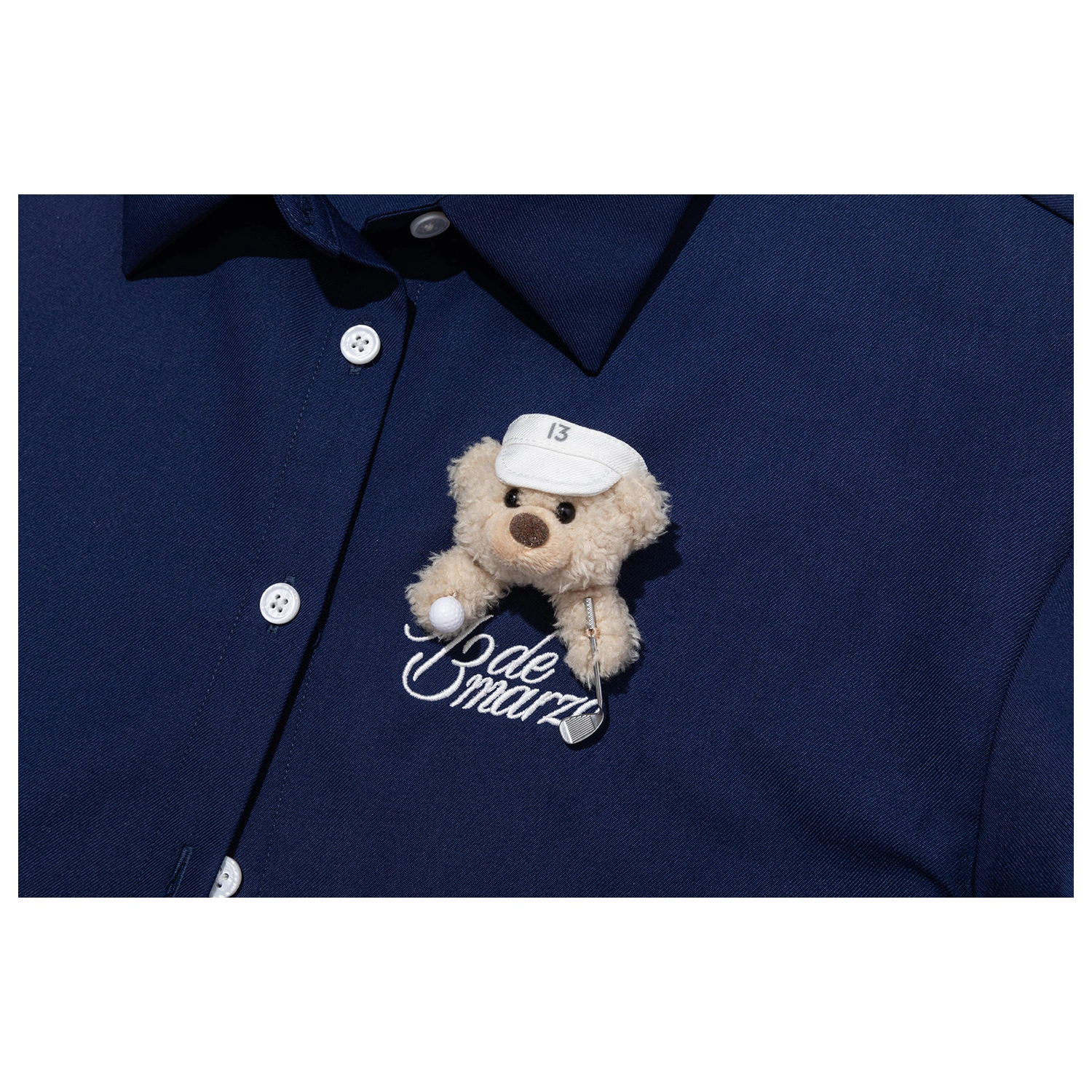 13DE MARZO Golf Shirt Two-Piece Set Navy Blue product image 8