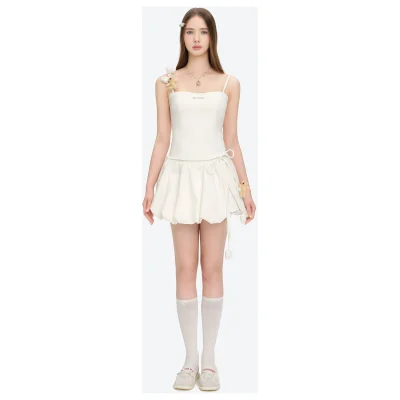13DE MARZO Tulip Flower Strap Camisole front view