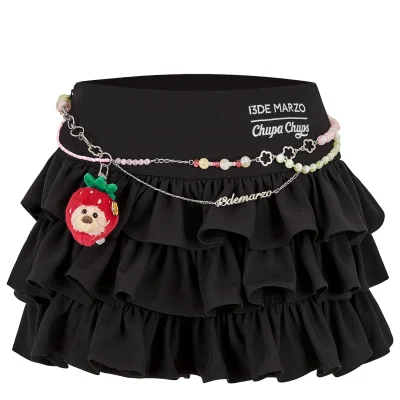 13DE MARZO Layered Tulle Skirt Black