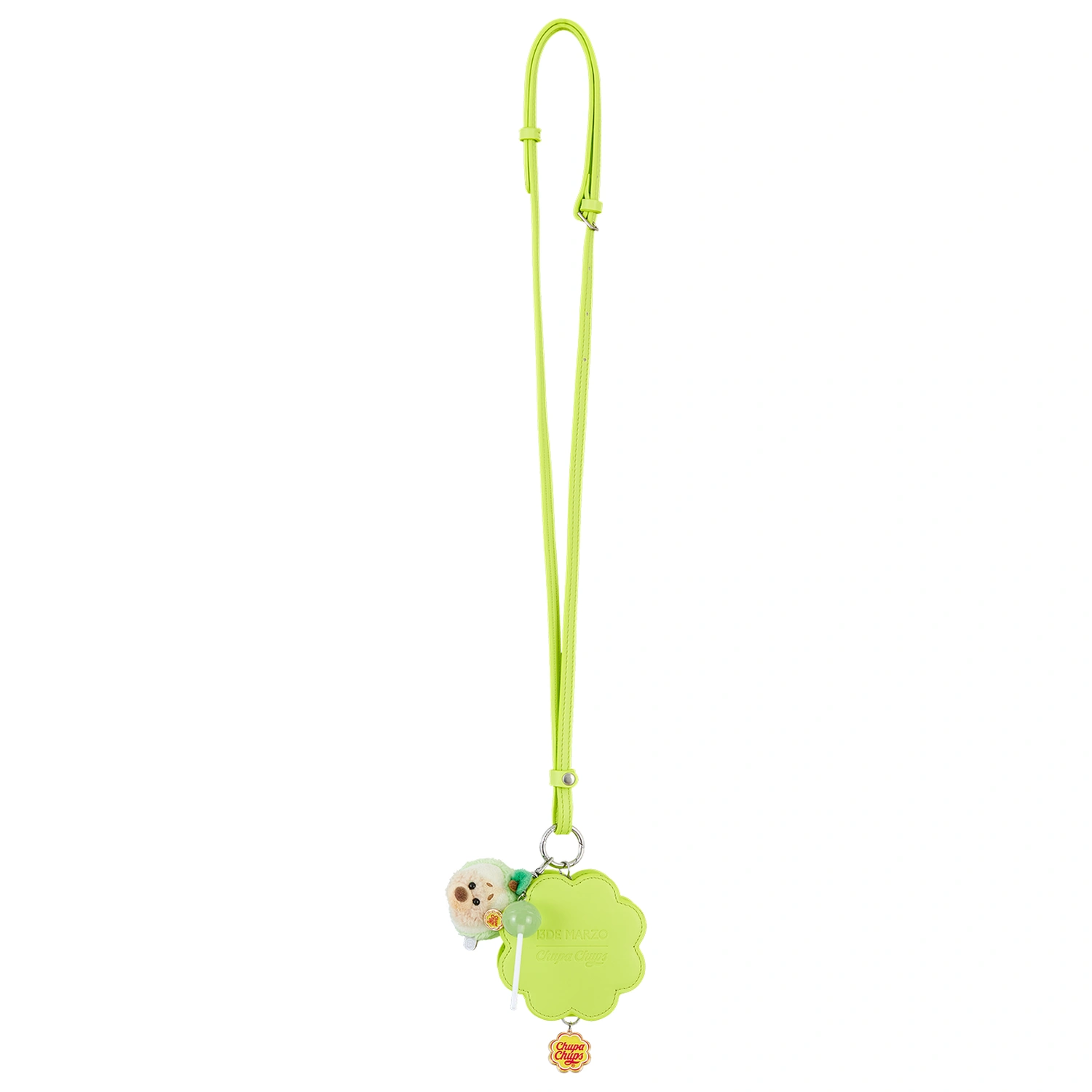 13DE MARZO Neckband Earphone Case Green fabric detail