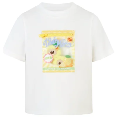 13DE MARZO BabyBear Candy Wrapper Print T-shirt Beige