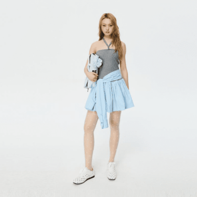 REVAN Deconstructed Shirt Dress with Tie-Waist