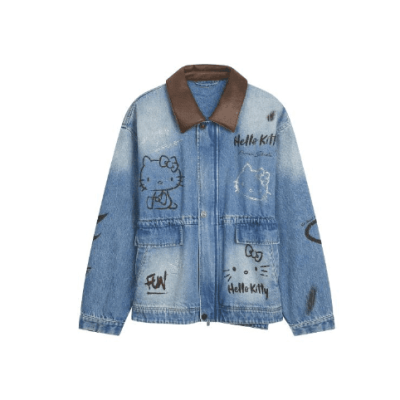 REVAN x Hello Kitty Retro Workwear Denim Coat