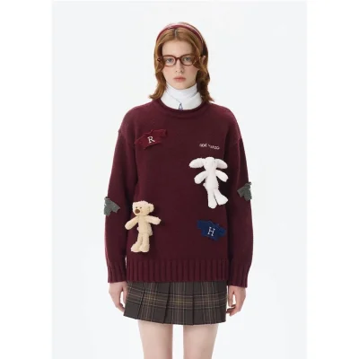Harry Potter × 13DE MARZO Harry and Weasley Vintage Sweater Red