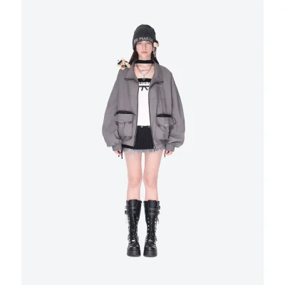 13DE MARZO Bear Sparkle Beanie Dark Grey