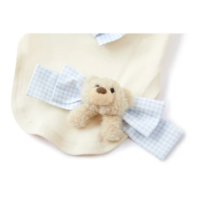 13DE MARZO Pet Bow Check Vest White