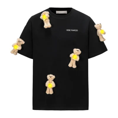 13DE MARZO Lumi Star Bear T-shirt Black
