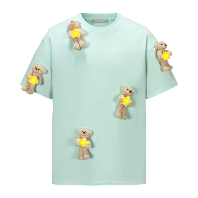 13DE MARZO Lumi Star Bear T-shirt Mint Green
