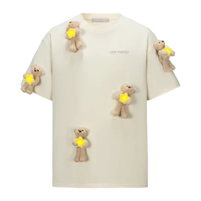 13DE MARZO Lumi Star Bear T-shirt Beige
