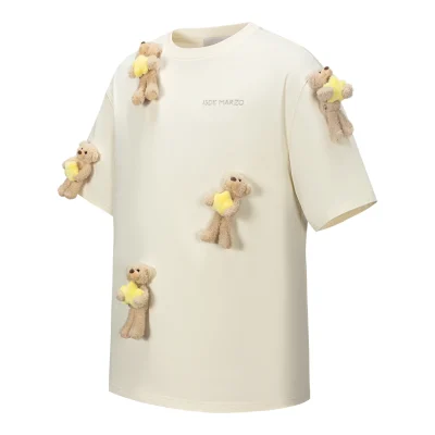 13DE MARZO Lumi Star Bear T-shirt Beige