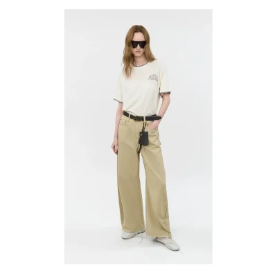 AVVENN X Moomin Belted Barrel Jeans Khaki