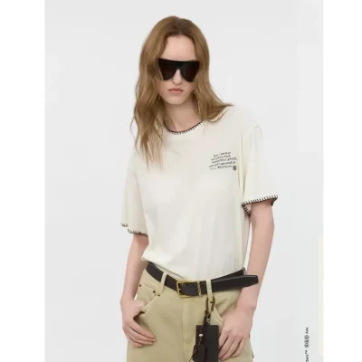 AVVENN X Moomin Vintage Graphic T-Shirt Beige