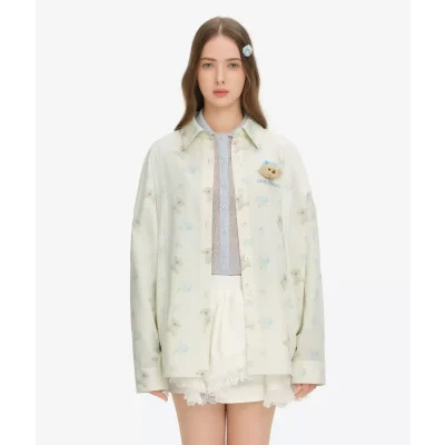 13DE MARZO All-Over Floral Print Shirt Yellow