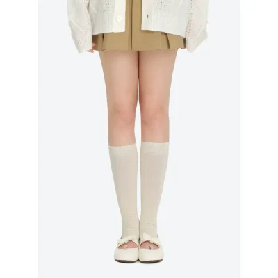 13DE MARZO Floral-Print Lined Ballet Flats White