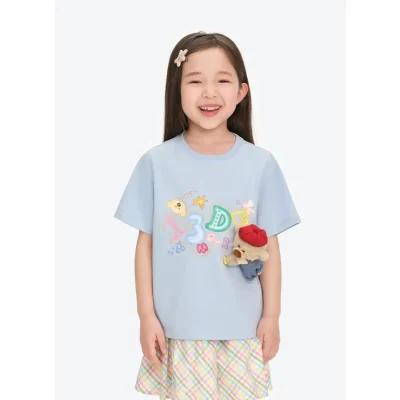 13DE MARZO BabyBear Little Painter T-Shirt Blue