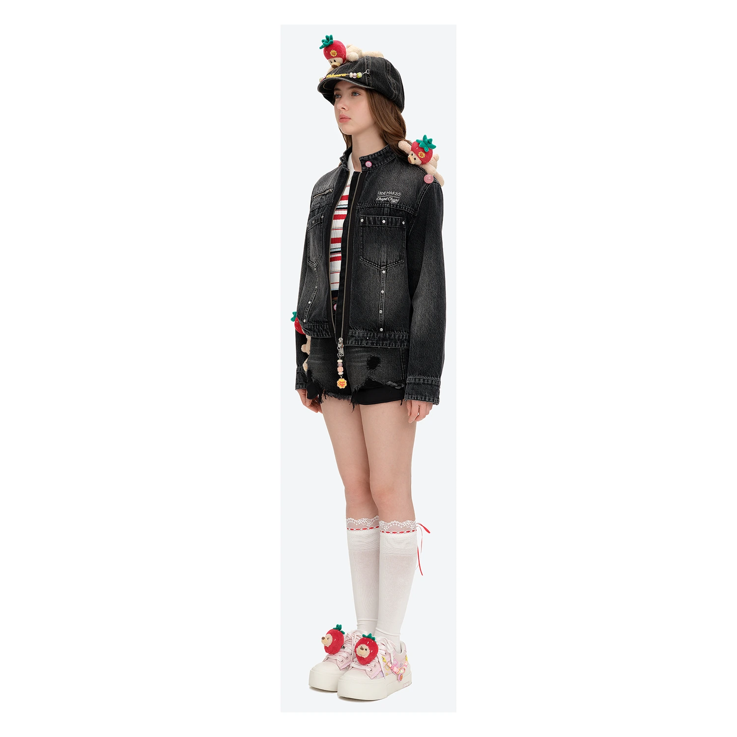 13DE MARZO Candy Bear Canvas Shoes Pink - Image 3