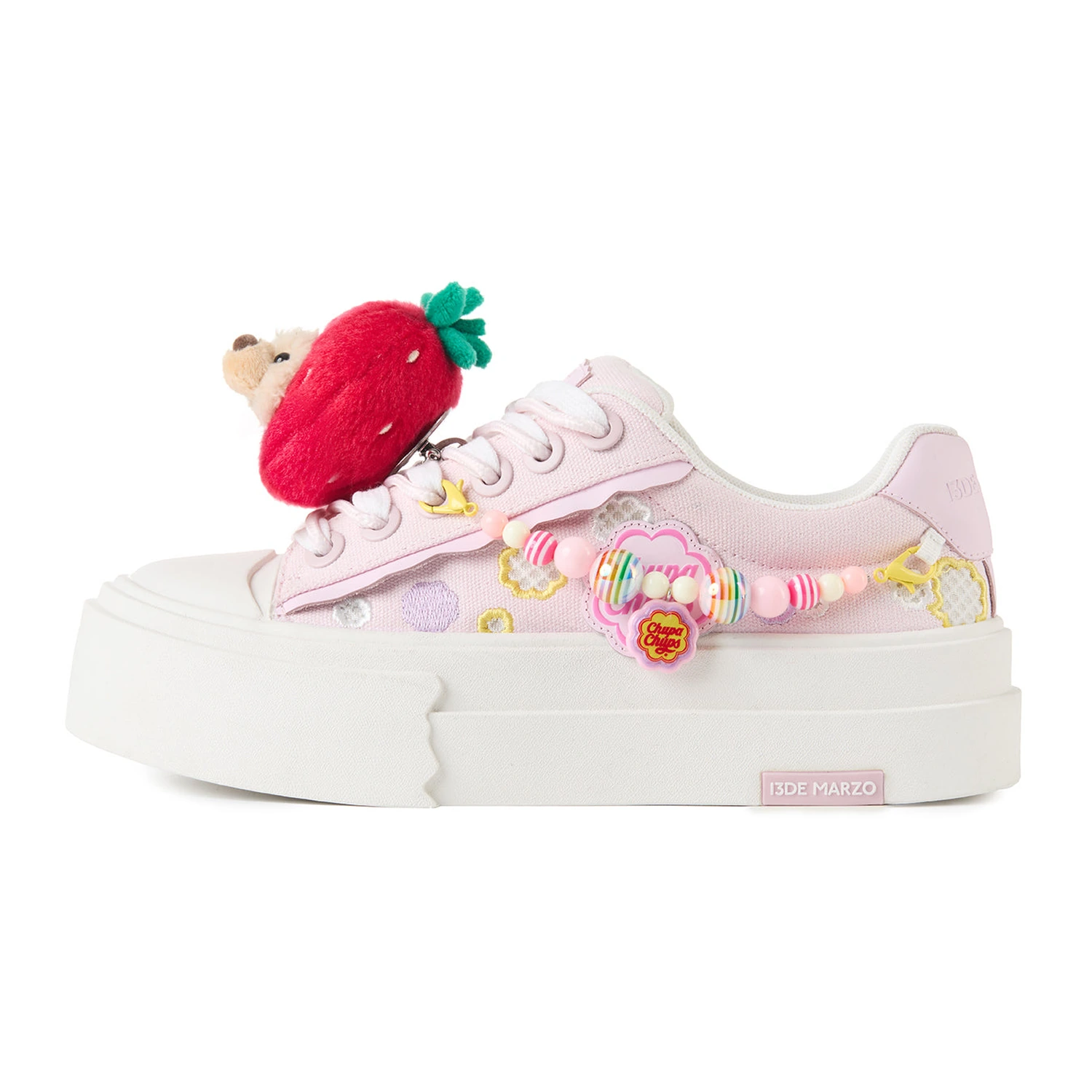 13DE MARZO Candy Bear Canvas Shoes Pink - Image 6
