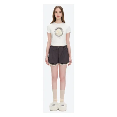 13DE MARZO Bear Magic Mirror Top White
