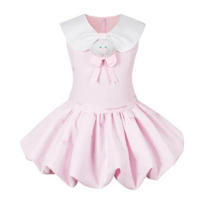 13DE MARZO BabyBear Bow Bubble Dress Pink