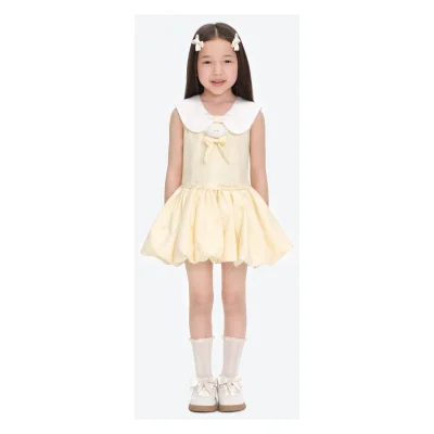 13DE MARZO BabyBear Bow Bubble Dress Yellow
