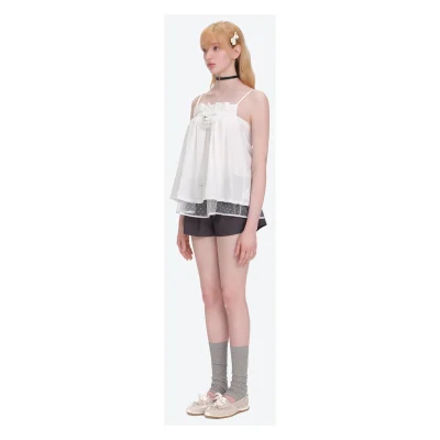 13DE MARZO Bow Bear Bud Dress White