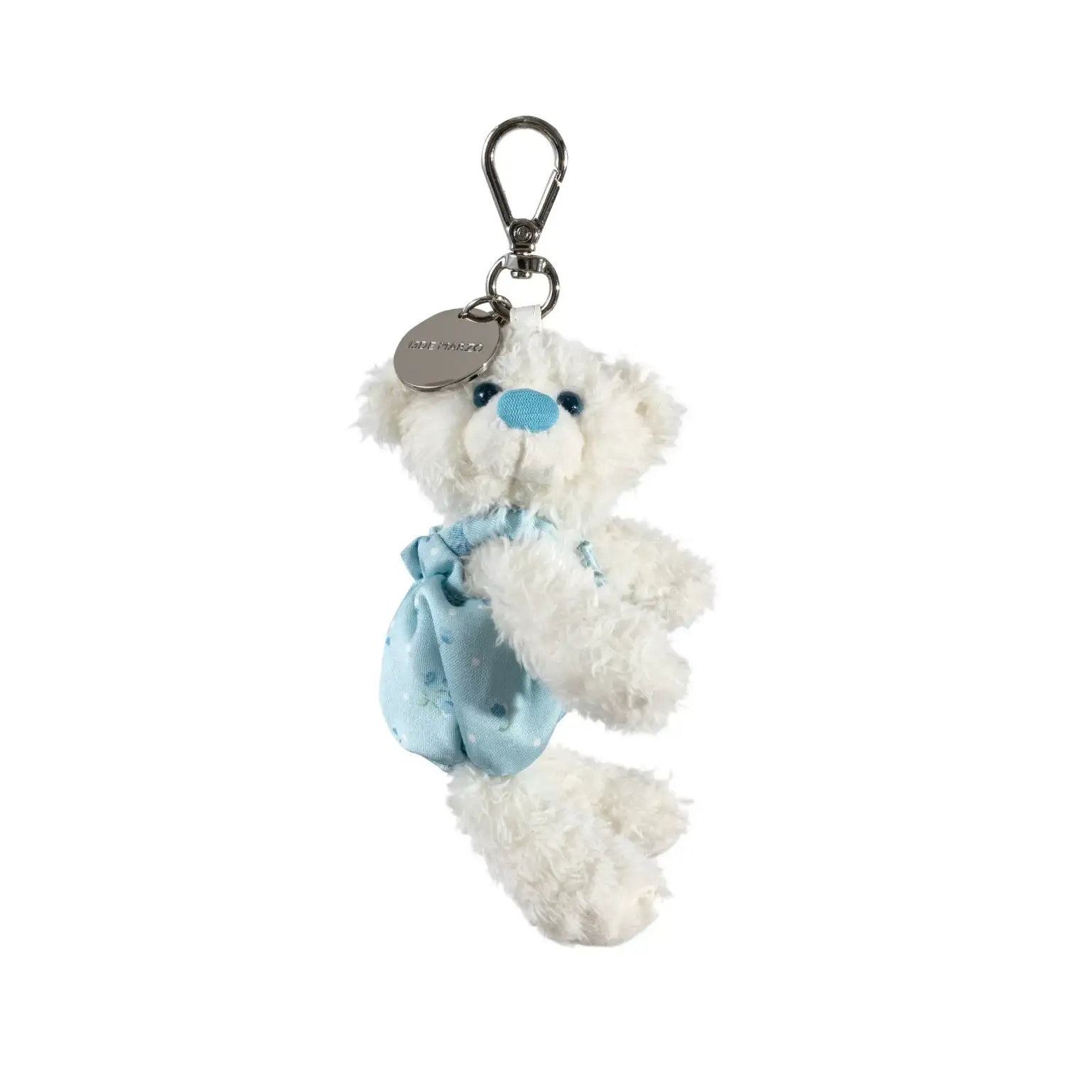 13DE MARZO Floral Bear Keychain White