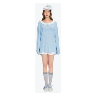 13DE MARZO Reversible Multi-Way Cover-Up Blue
