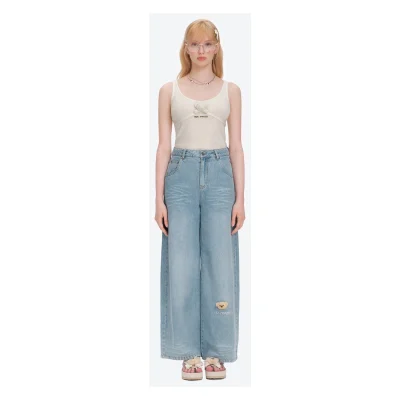 13DE MARZO Bear Base Jeans Blue