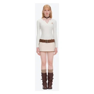 13DE MARZO Doozoo Knit Undershirt Beige