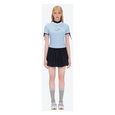 13DE MARZO Nighty Night Bear Tight Tee Blue