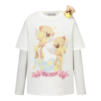 13DE MARZO Luminous Bear Sketch T-shirt White
