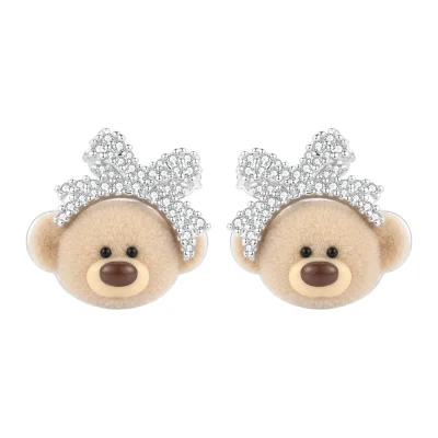13DE MARZO Bow Bear Studs