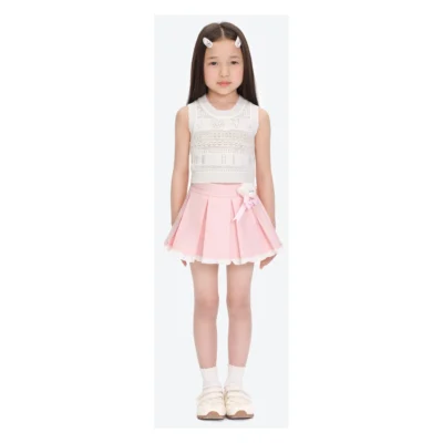 13DE MARZO BabyBear Pleated Skirt Pink