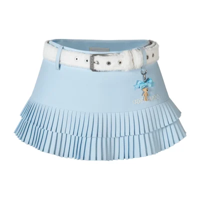 13DE MARZO Tiered Pleated Skort Blue