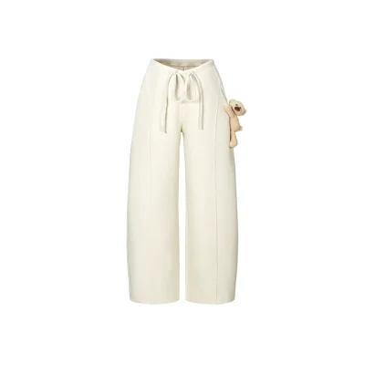 13DE MARZO Doozoo Soft Fleece Pants Beige