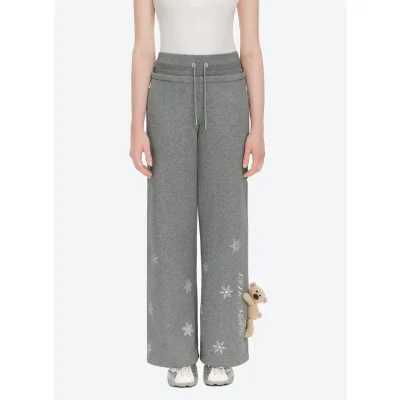 13DE MARZO Snow Bear Micro-Flare Sweatpants Grey