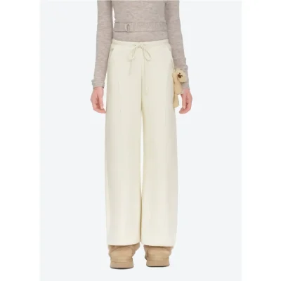 13DE MARZO Doozoo Soft Fleece Pants Beige