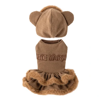 13DE MARZO ToBeMarzoBear Pet Dress Khaki