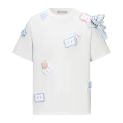 13DE MARZO Nighty Night Bear Pillow Oversized T-shirt White
