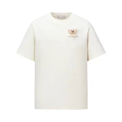 13DE MARZO Mini Bear Crewneck T-shirt Beige