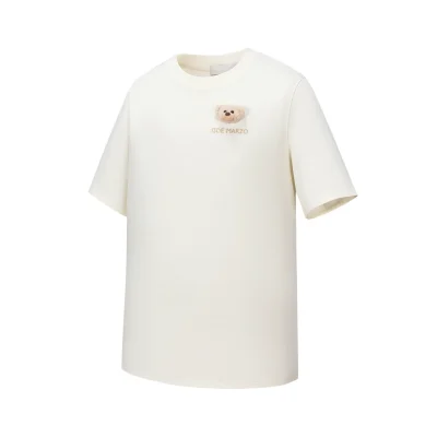 13DE MARZO Mini Bear Crewneck T-shirt Beige