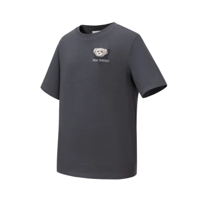 13DE MARZO Mini Bear Crewneck T-shirt Dark Grey