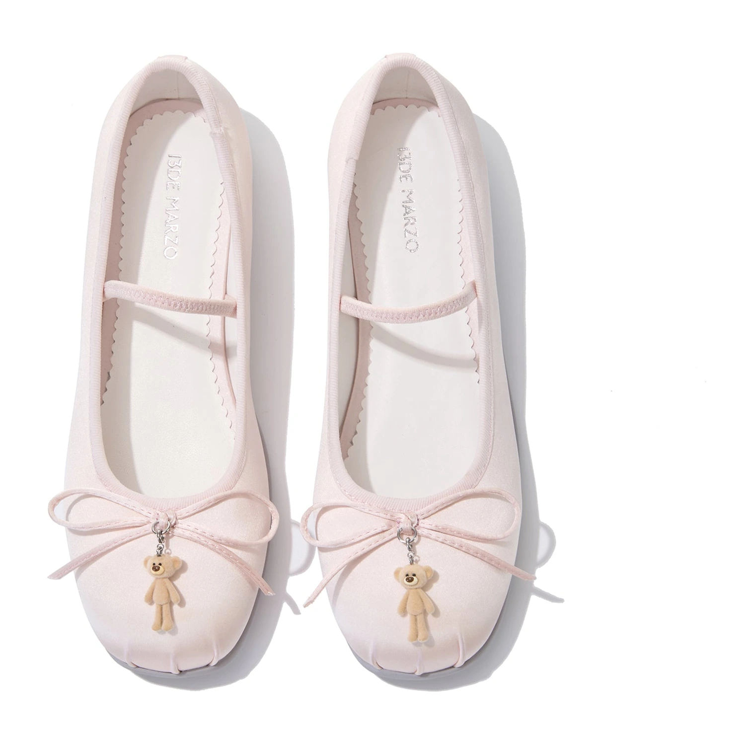 13DE MARZO Stain Ballet Mary Janes Pink