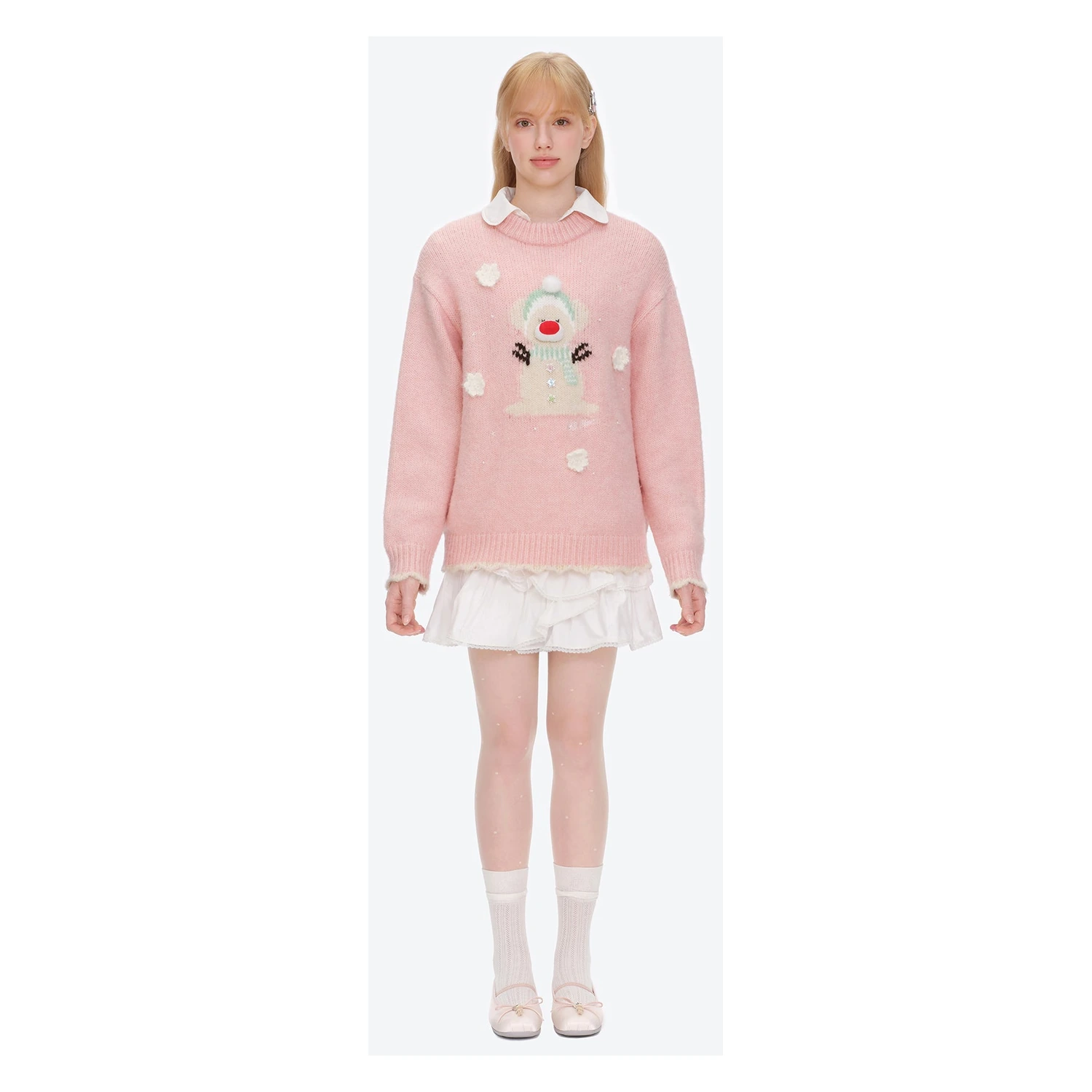 13DE MARZO Stain Ballet Mary Janes Pink - Image 2