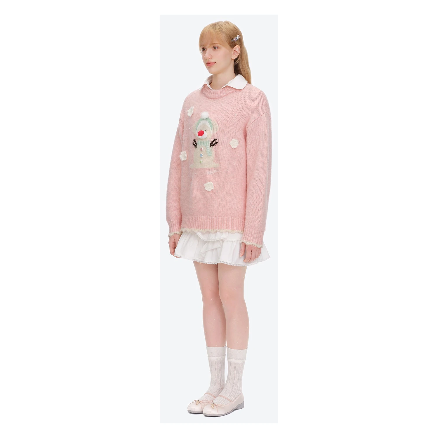 13DE MARZO Stain Ballet Mary Janes Pink - Image 3