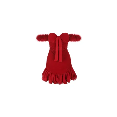 Maison Amory The Red Wine Mini Skirt
